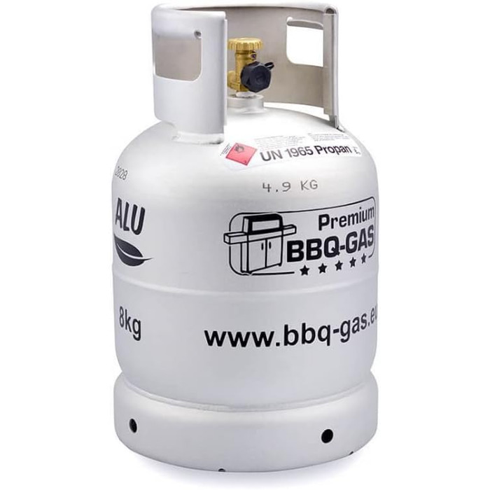 Газовий балон Alugas Premium для барбекю 8 кг (пропан) - гриль, кемпінг