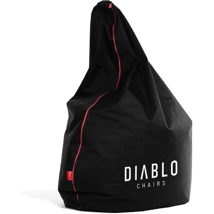 Подушка для сидіння Diablo Gaming Beanbag XXL з наповнювачем Ігрове крісло Дитяча крісло-мішок Крісло-мішок для дитячої кімнати Вітальні EPS Намистини Поліестер 110 см х 100 см (чорний)