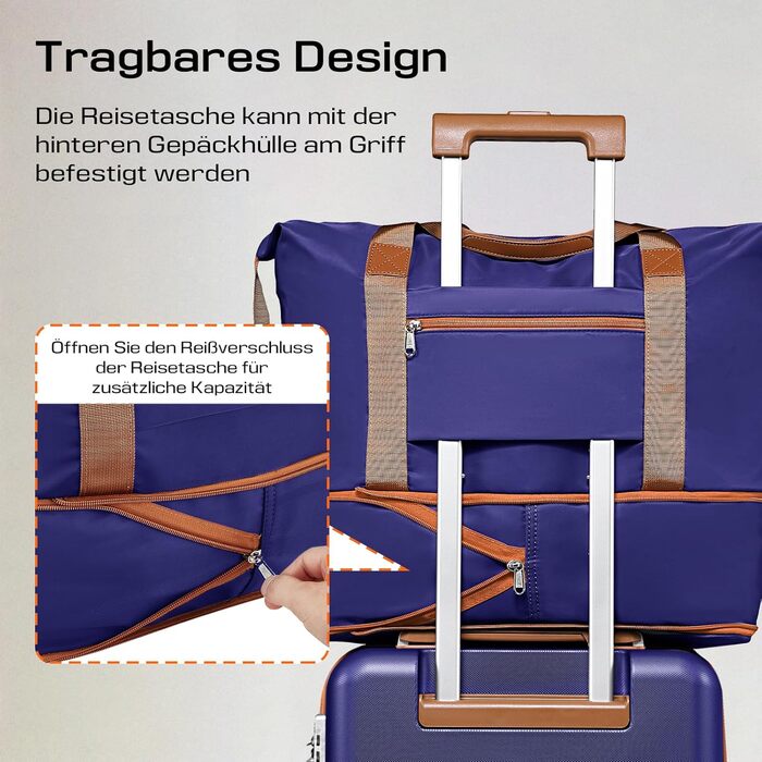 Набір валіз Joyway 5 предметів з ABS пластику, розширюваний, з TSA замком та 4 колесами (Marineblau)