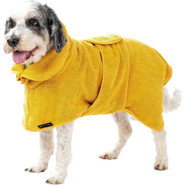 Халат для собак CANICOAT Lavari, 100 бавовна, сертифікований Oeko-TEX (розмір 6, сонячно-жовтий)