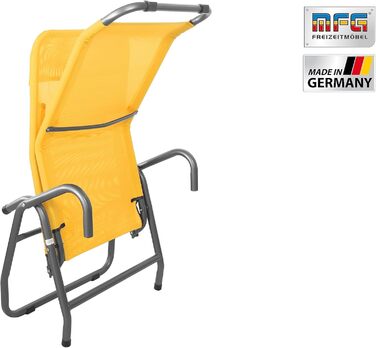 Крісло для відпочинку біля басейну MFG, антрацит/жовтий (3 фути)