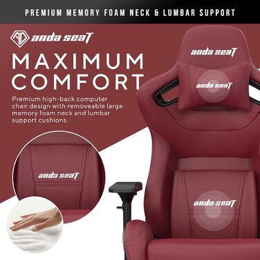 Крісло ігрове Anda Seat Kaiser 2 XL Leder – ергономічне, з підлокітниками 4D, підголовником та поперековою підтримкою (каштанове)