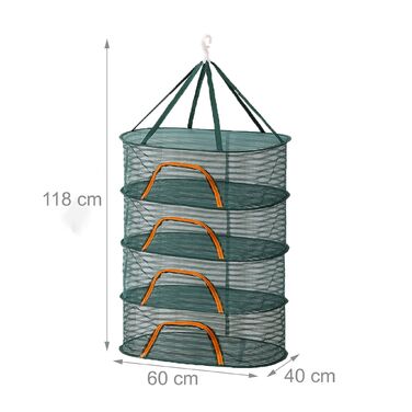 Relaxdays Складане сушильне мереживо овальної форми