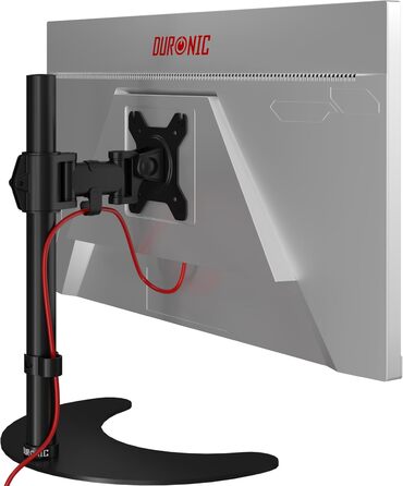 Підставка для двох моніторів Duronic DM35D2 | Регульована, поворотна, настільна, VESA 75/100, чорна
