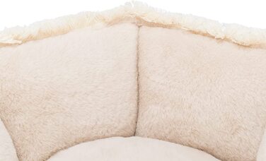 Нековзне ліжко TRIXIE для собак і кішок в стилі бохо ліжко в стилі бохо, кутова, 50 50 см, бежевого кольору - з вбудованою подушкою і чохлом , придатним для прання в пральній машині-38212