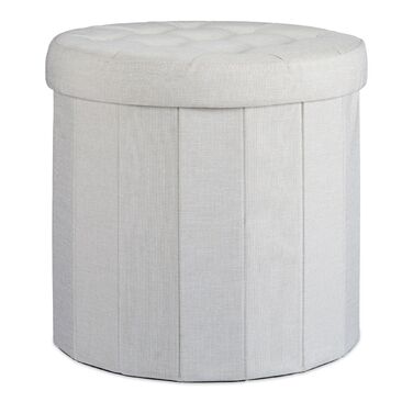 Relaxdays Пуф з місцем для зберігання, великий, круглий