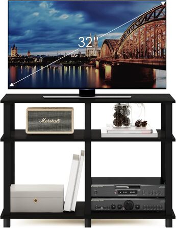 Підставка для телевізора Furinno Romain Turn-N-Tube до 40 дюймів, Espresso/Schwarz