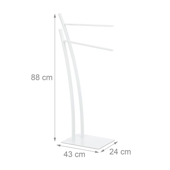 Підставка для рушників Relaxdays біла, двоплечна