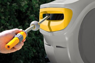 HOZELOCK Auto Reel 40m: Автоматичний шланг на котушці. Легка установка, шланг 40м, з розпилювачем та аксесуарами. 5 років гарантії. [2595R0000]