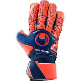 Воротарські рукавички uhlsport наступного рівня-М'який розмір 5-11 для внутрішньої руки, рукавички для воротарів, розроблені професіоналами, оптимальне зчеплення і довговічність 9 темно-синій / fluo червоний