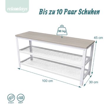 Сховище для взуття Relaxdays з 2 полицями