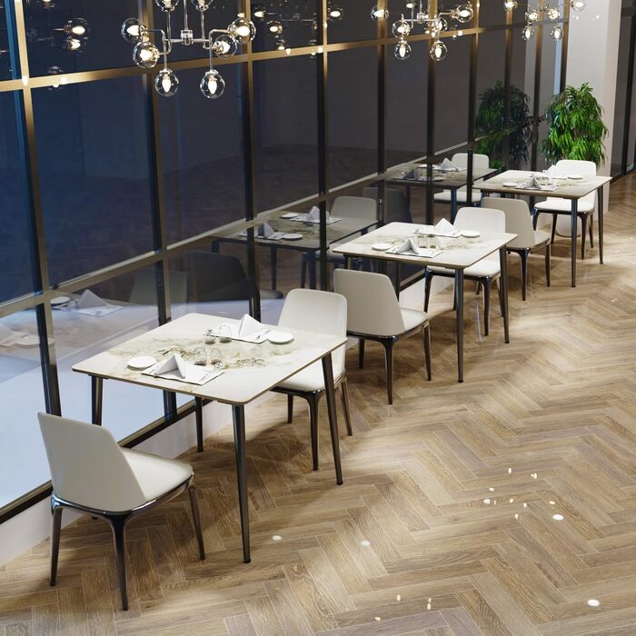 Стол кухонний FATIVO, 80x80 см, білий глянцевий, мармур, для 2 осіб, метал, скандинавський стиль