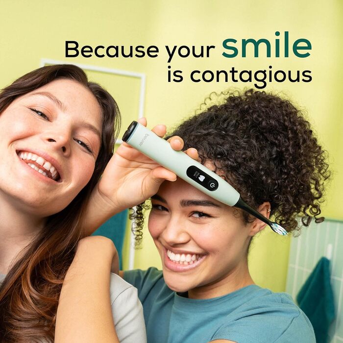 Електрична зубна щітка Beurer SC 30: 4 режими чищення, 80 000 коливань, таймер, індикація LED, 2 насадки, корпус з переробленого пластику (М'ята)