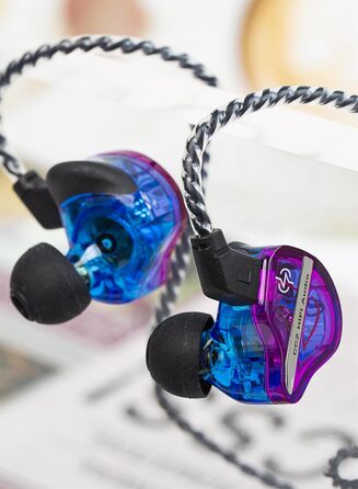 Внутрішньоканальний монітор keephifi CCZ DC01 Pro, 1DD Bass HiFi IEM, V-подібна форма, знімний 2-контактний кабель Z-OFC, фіолетовий