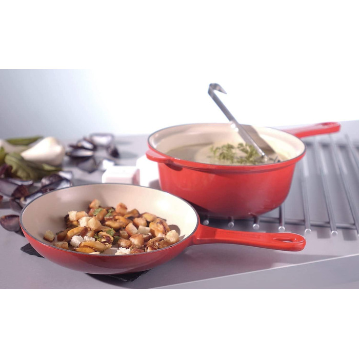 Le Creuset Marmitout: каструля-термос з чавуну, 2.3 л, Ø 22 см, вишневий (25044220902460)