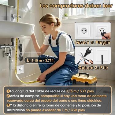 Дзеркало для ванної кімнати MYGIIVOVO з підсвічуванням LED, сенсорне керування, 3 кольори, діаметр 79 см