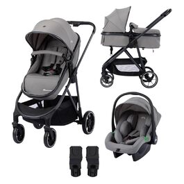 Дитяча коляска Bebeconfort Breeze Trio 3-в-1, 0-4 роки, до 22 кг, i-Size, компактна, сірий камінь