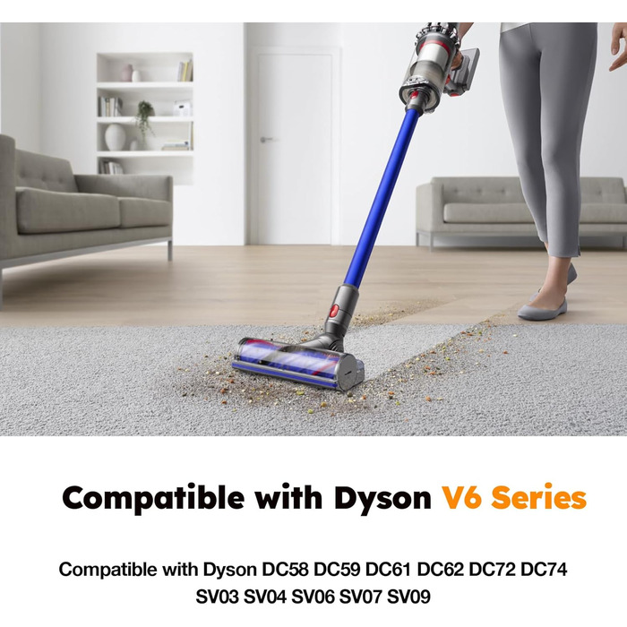 Змінна батарея 6000 мАг для Dyson V8 Absolute/Animal/Fluffy/Motorhead SV10