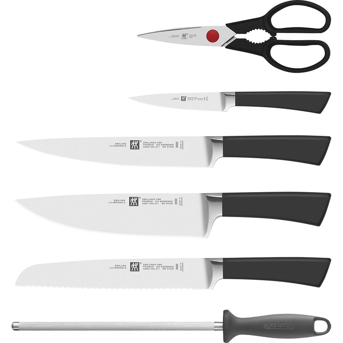 Набір ножів ZWILLING 8 предметів у дерев'яному блоці, нержавіюча сталь, Made in Germany