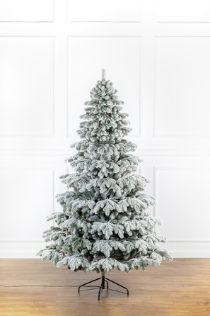 Ялинка лита 'Ковалівська' ЗАСНІЖЕНА LED (золотий - білий) 2,50м