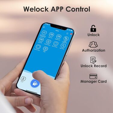 Дверний замок WELOCK TouchEBL61 відбиток пальця, RFID, Bluetooth, WiFi, циліндр електронного замка 30-70мм