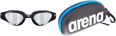 Окуляри для плавання унісекс унісекс the One Mirror плавальні окуляри сріблясто-чорний-чорний універсальний комплект з футляром для окулярів для плавання