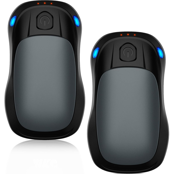 Електричний грієчка для рук, перезаряджуваний, USB, набір 2 шт. (сірий)