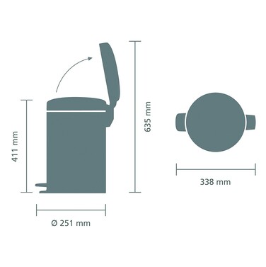 Бак для сміття Brabantia NewIcon Pedal Bin 12 л (304446)