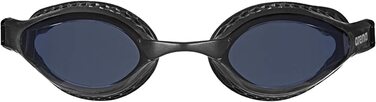 Плавальні окуляри для змагань на повітряній подушці унісекс для дорослих, плавальні окуляри з широкими стеклами, захист від ультрафіолету, 3 змінних носових отвори, ущільнювальні прокладки чорного кольору (темно-димчасто-чорні) поодинокі