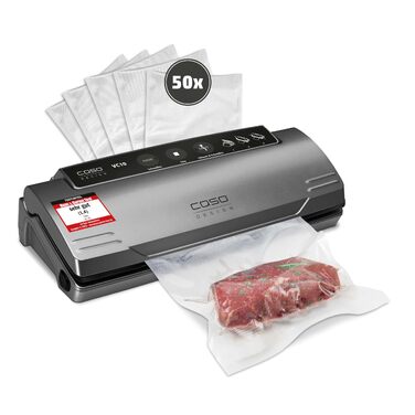 Вакууматор CASO VC 10 Plus Edition з набором аксесуарів, вакуумний пакувальник для продуктів, ширина шва 30 см, помпа 9 л/хв