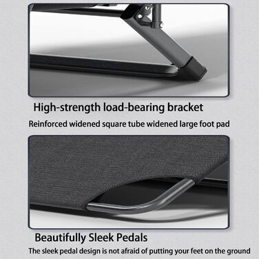 Шезлонг для відпочинку на відкритому повітрі: садова лежанка з регулюванням кута нахилу, чорна, 96x63x12 см, з подушкою з бавовни