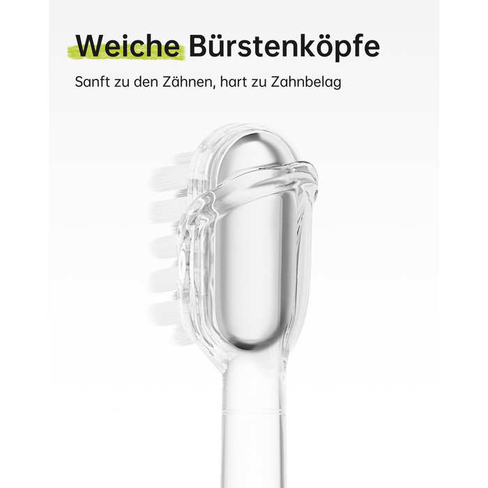 Laifen Wave Spezial: Електрична звукова зубна щітка з вібрацією та осциляцією, для дорослих, з додатком, 2 насадки (зелена)