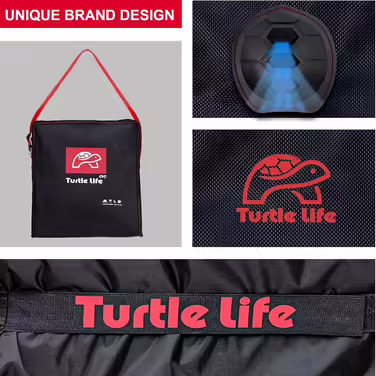 Чохол для гриля Turtle Life 52'' водонепроникний, для газових грилів Weber, Char-Broil, 3 пальники, чорний, преміум-якість