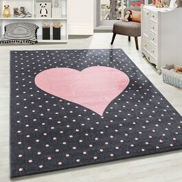 Дитячий килим Carpetsale24 з малюнком великого серця 120x170 см