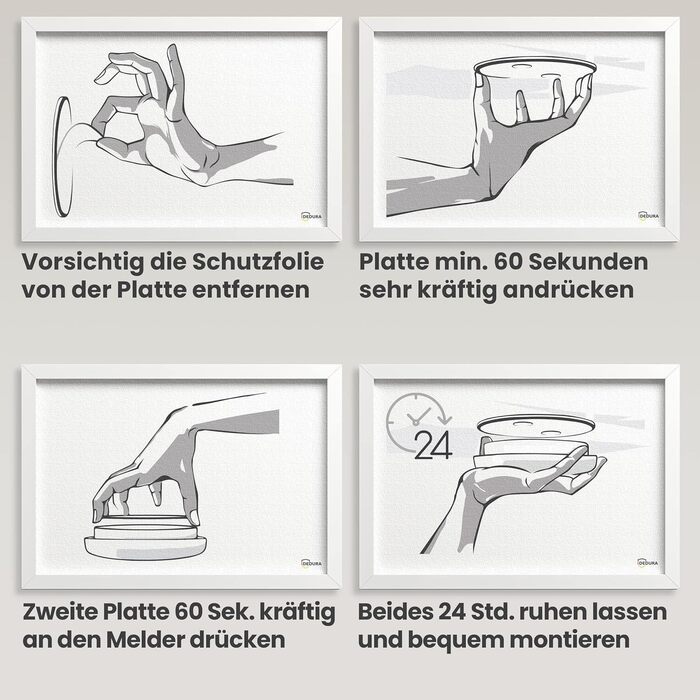 Набір димових сповіщувачів Rauchmelder 5 шт. з магнітним кріпленням, без свердління, 10 років гарантії