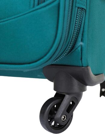 Чемодан BEIBYE з тканини, колір бірюзовий, середній, 64 см, з кодовим замком та додатковою кишенею