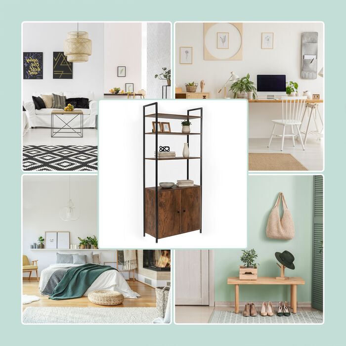 Стелаж Relaxdays з нижньою шафкою