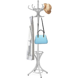 Гардеробна стійка GIANTEX з підставкою для парасольки, дерев'яна, з 12 гачками, для прихожей/вітальні