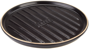 Блюдо-гриль з вертикальною решіткою кругле, 32 см, чорне, Römertopf BBQ Römertopf