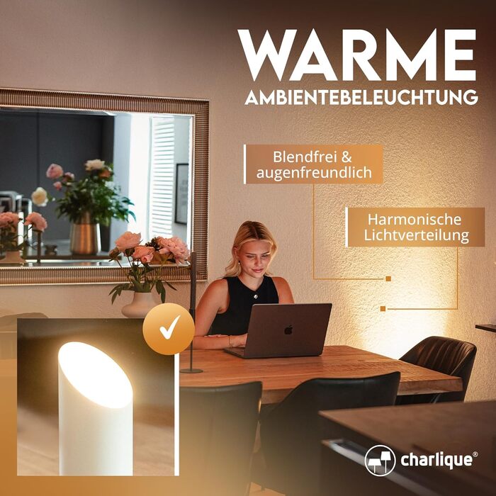 LED прожектор для підлоги (2 шт) білий 6W, напольний світильник для непрямого освітлення вітальні, з лампою GU10 230V, тепле біле світло 2700K