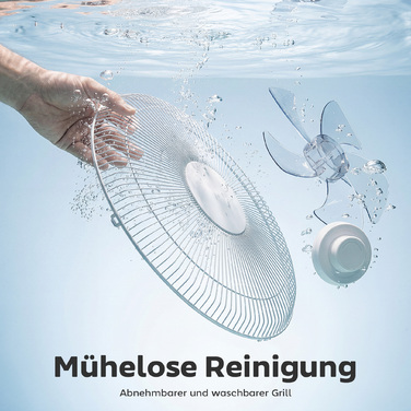 Вентилятор підлоговий з таймером на 15 годин, кутом коливання 85°, LED-панеллю керування, пультом дистанційного керування, білий