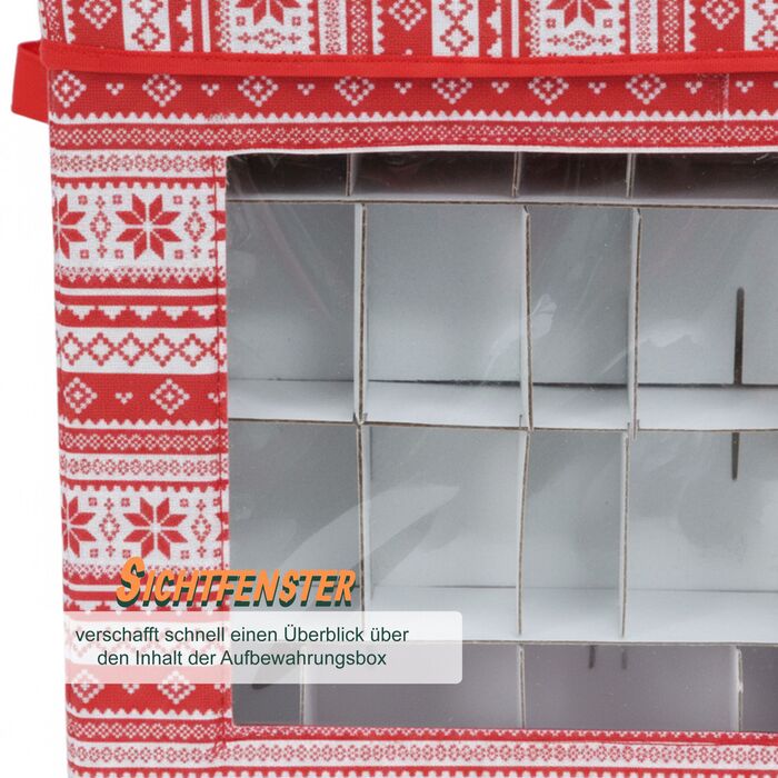 Набір з 3 коробок для зберігання новорічних кулічок Relaxdays