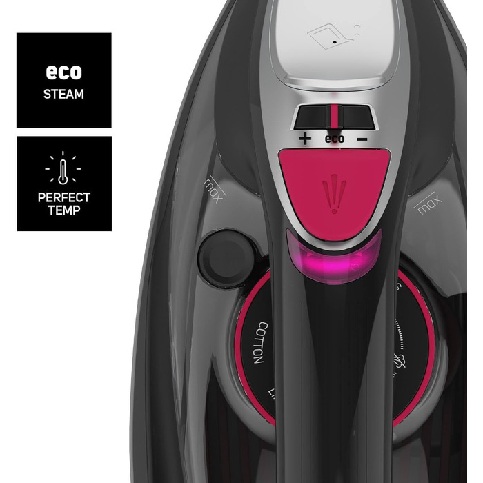 Праска Taurus 2800 Вт з регулюванням температури та подачі пари, керамічна підошва, система захисту від накипу та Anti-Drop, водяний спрей