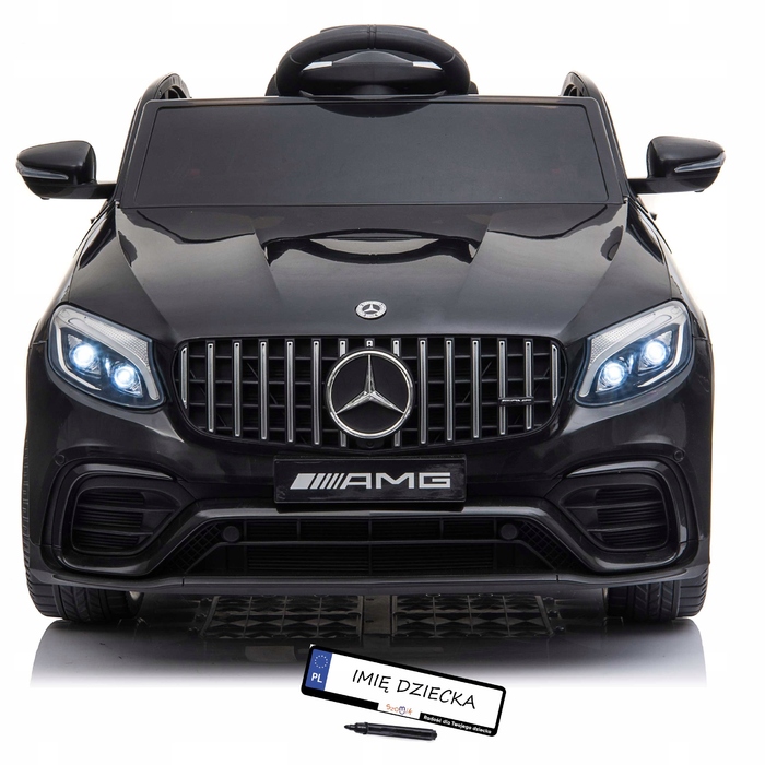 Дитячий електромобіль Mercedes GLC 63S 4x4 з пультом керування, м'якими колесами EVA, шкіряним сидінням та USB