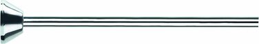 Телескопічна палиця Spirella Карниз для душової кабіни Регульований, надійний фіксатор для загвинчування як штанга для душу, штанга для одягу включаючи 12 кілець для душових штор і стельову опору (75 - 125 см, сріблястий)