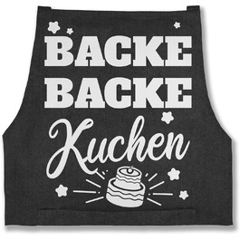 Сорочка - Фартух - кумедний кухонний фартух - Backe Kuchen (5 Jeans Black)