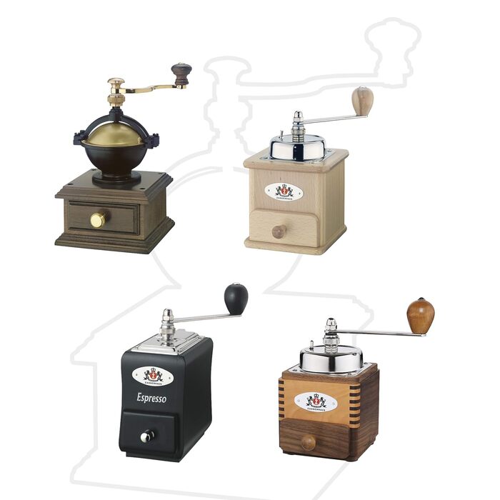 Кавомолка Zassenhaus SANTIAGO, кавомолка із загартованої сталі, ручна кавомолка з ручною ручкою, забезпечує точний і рівномірний помел, зберігає аромати кави