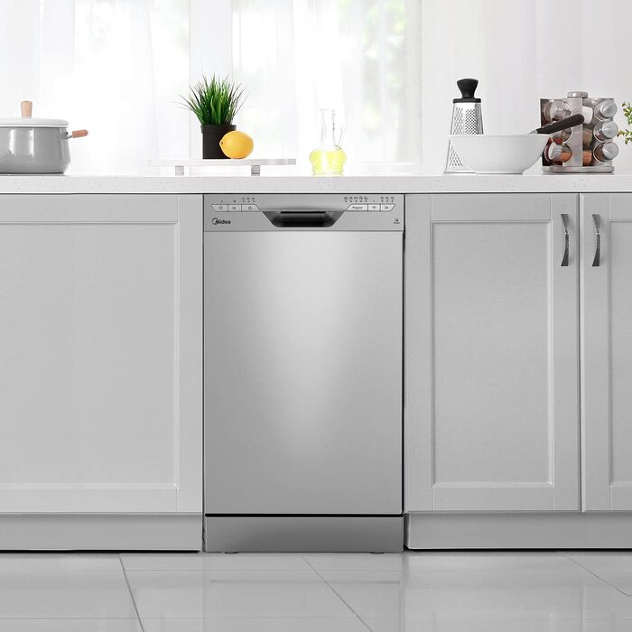 Посудомийна машина Midea SF 3.45N PRO: 9 комплектів, Inox, Wi-Fi, 47 dB, 45 см, енергоклас E