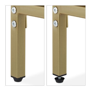 Столик-консоль Relaxdays Золотий Білий