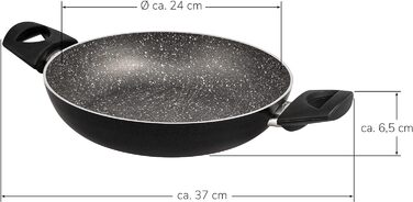 Індукційна сковорода bremermann, з антипригарним покриттям, підходить для індукції, 24 см